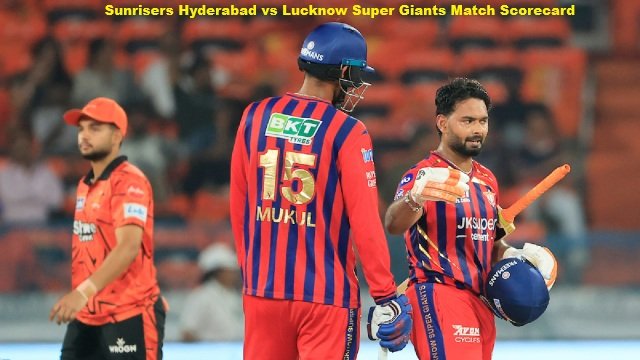 Sunrisers Hyderabad vs Lucknow Super Giants Match Scorecard